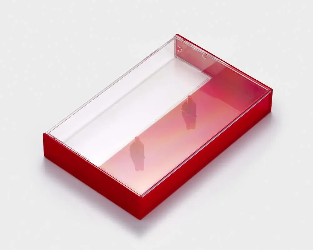 Gold‑clear case with pins